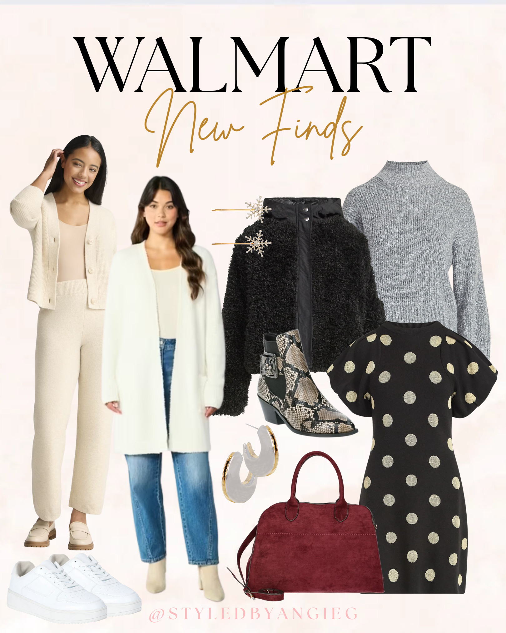 Walmart new finds! Cozy winter outfits, sweaters, cardigans, boots, everyday basics, chic handbags, hoop earrings, holiday outfit ideas, budget-friendly fashion for her 

 

#LTKGiftGuide #LTKHoliday #LTKootd
