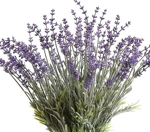 Flojery Artificial Lavender Flowers with Silk Flocked Fake Lavender Plant for Wedding Home Table ... | Amazon (US)