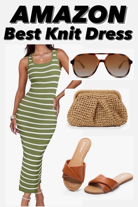 Green and white striped knot dress 💗 

#LTKFindsUnder50 #LTKStyleTip