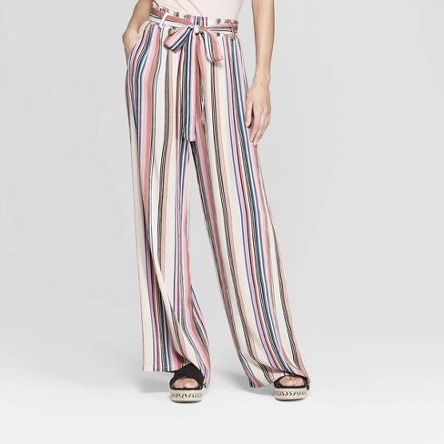Women's Striped Tie Front Palazzo Pants - Xhilaration™ | Target