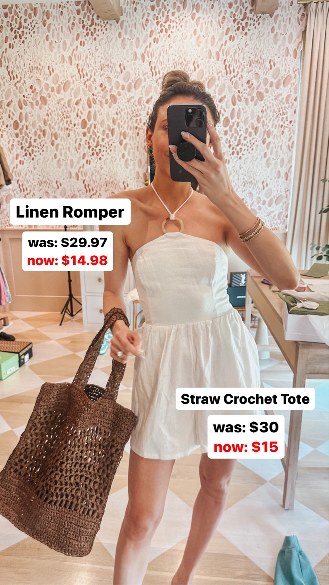 Old Navy Sale 50% off everything! 🙌🏼 white romper and crochet beach bag

#LTKfit #LTKsalealert #LTKunder50