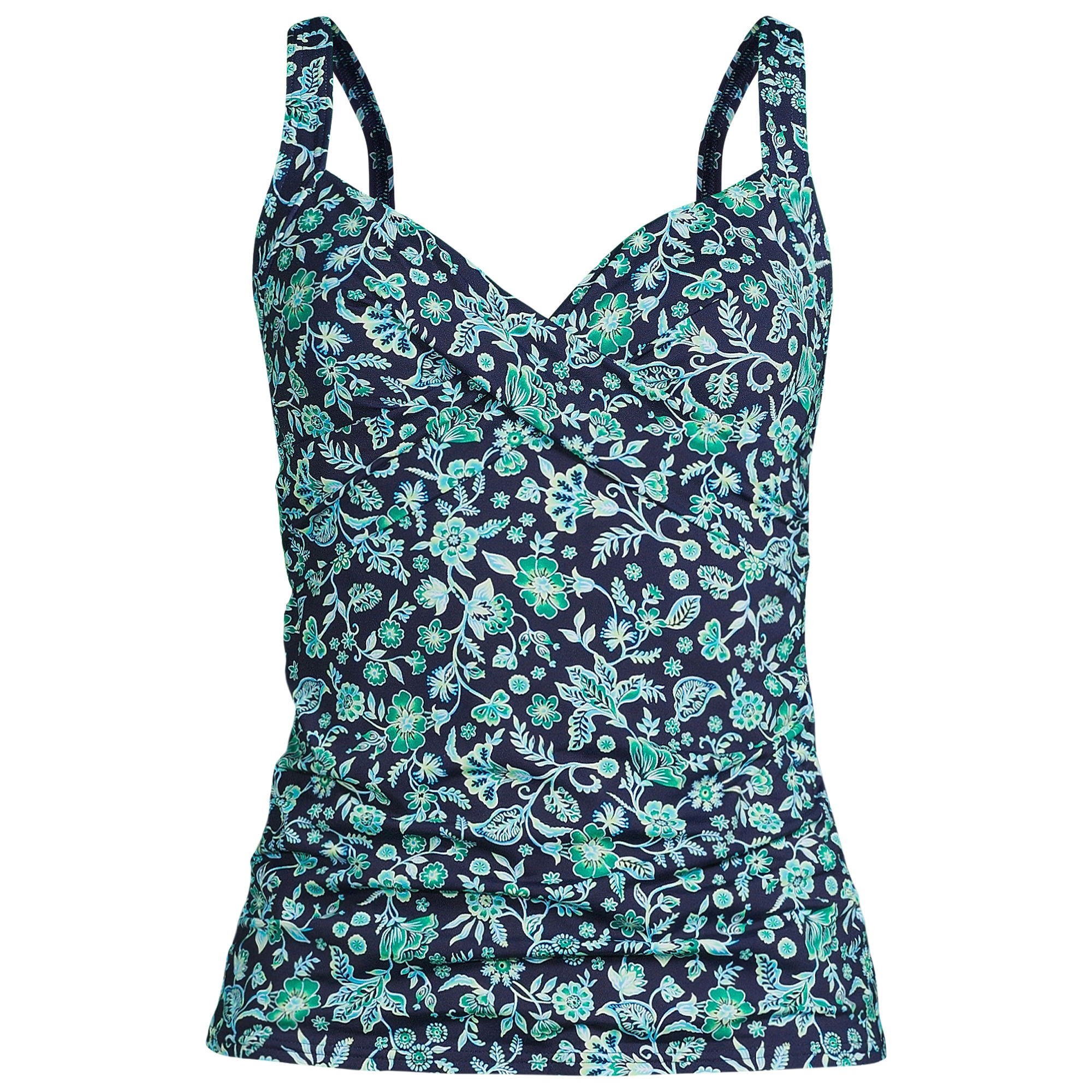 Women's Chlorine Resistant Wrap Underwire Tankini Swimsuit Top | Lands' End (US)