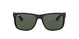 Ray-Ban unisex adult Rb4165 Justin Sunglasses, Black/Green, 55 mm US | Amazon (US)