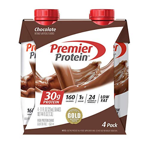 Premier Protein Shake, Chocolate, 30g Protein, 1g Sugar, 24 Vitamins & Minerals, Nutrients to Support Immune Health, 4 Count, 44 Fl Oz | Amazon (US)
