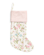 22in Shabby Chic Floral Stocking | Marshalls