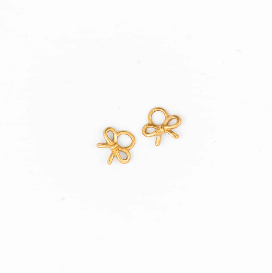 Hypoallergenic Gold Bow Charm | Pip Pop Post