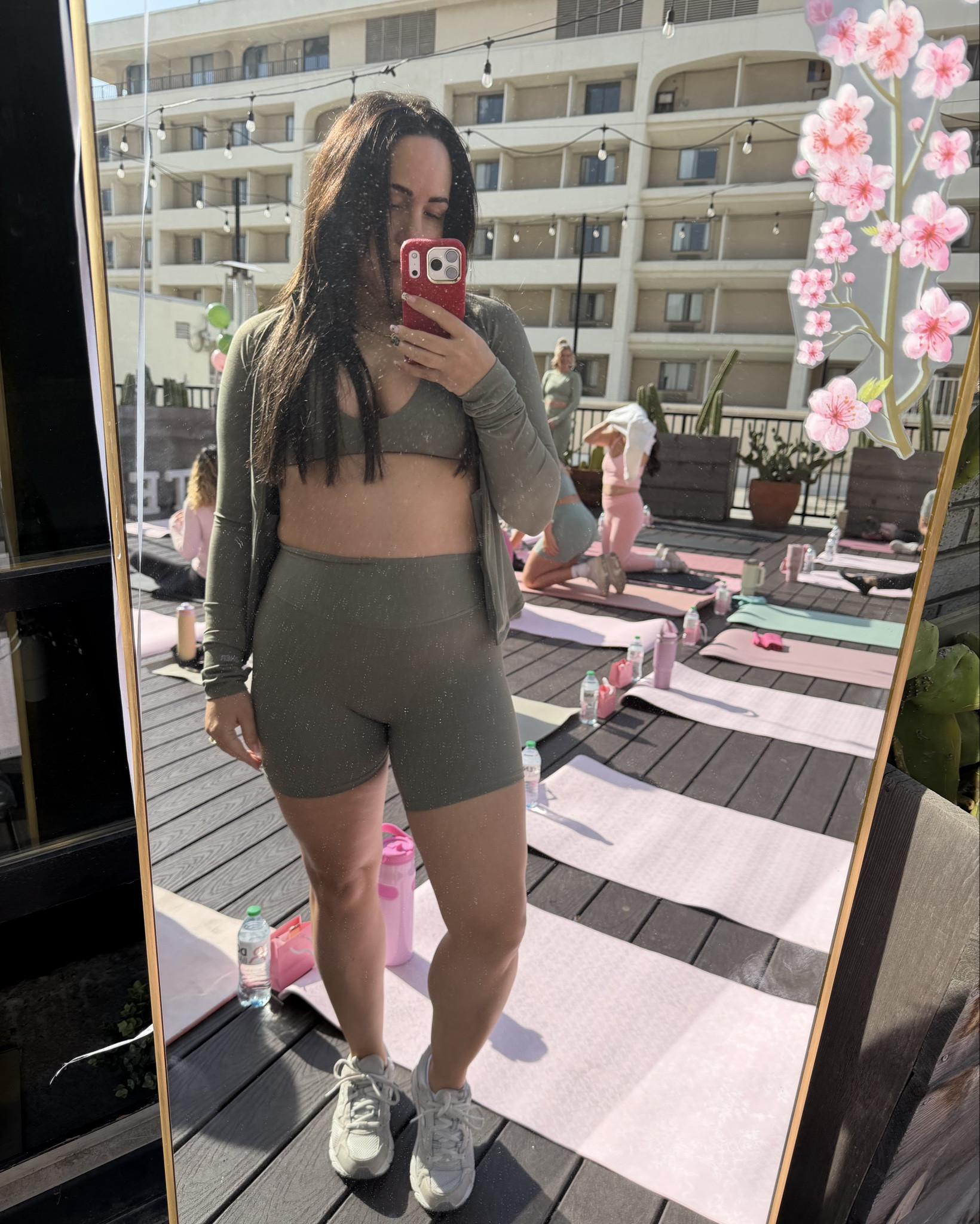 Perfect fit for rooftop Pilates, I wear size Medium. 

#LTKfitnessgoals #LTKootd #LTKdayinmylife