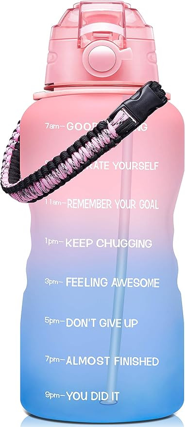 Fidus Large 1 Gallon Motivational Water Bottle with Paracord Handle & Removable Straw - BPA Free ... | Amazon (US)