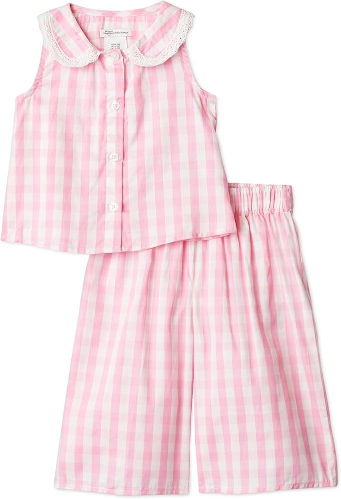 Amazon Essentials x Sofia Grainge Toddlers and Baby Girls' Cotton Sateen Sleeveless Top and Pants... | Amazon (US)