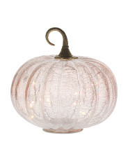 Led Crackle Glass Pumpkin Decor | Global Home | Marshalls | Marshalls