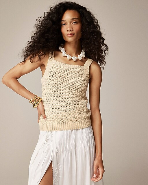 Basket-stitch sweater-tank | J. Crew US