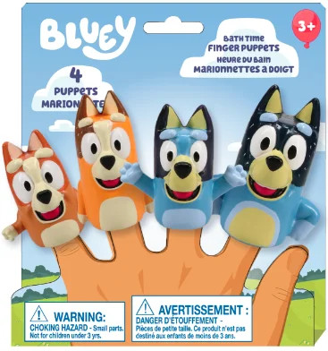 Bluey 4 Piece Jumbo Finger Puppets&nbsp; - Walmart.com | Walmart (US)