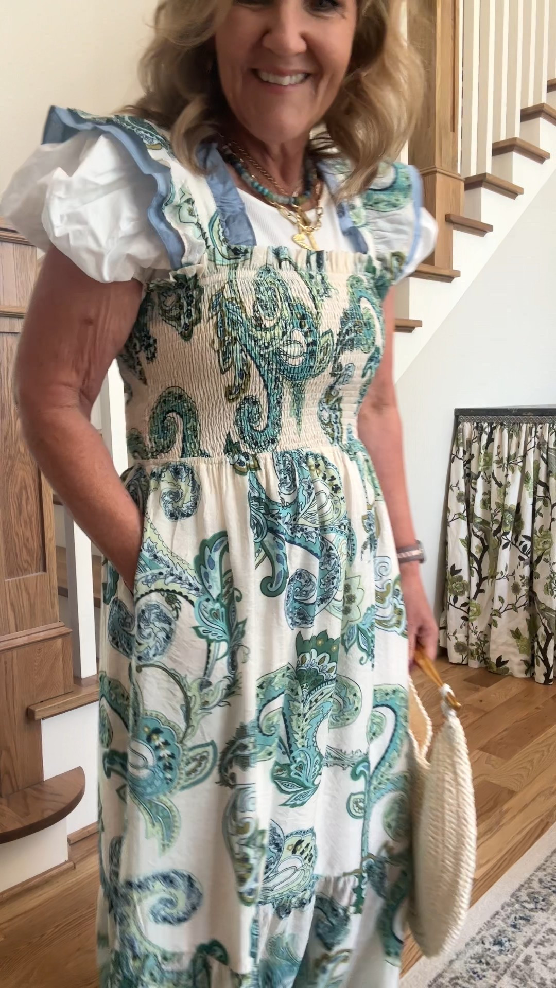 15% off code NANETTE15 on the dress and your Avara order Such a pretty dress. I don’t do sleeveless, but this little puff sleeve tea is perfect to layer under the sleeveless pieces.


I am in a medium in the dress and the T-shirt 
My sandals are 25% off. I have loved them. 



#LTKOver40 #LTKSaleAlert #LTKFindsUnder100