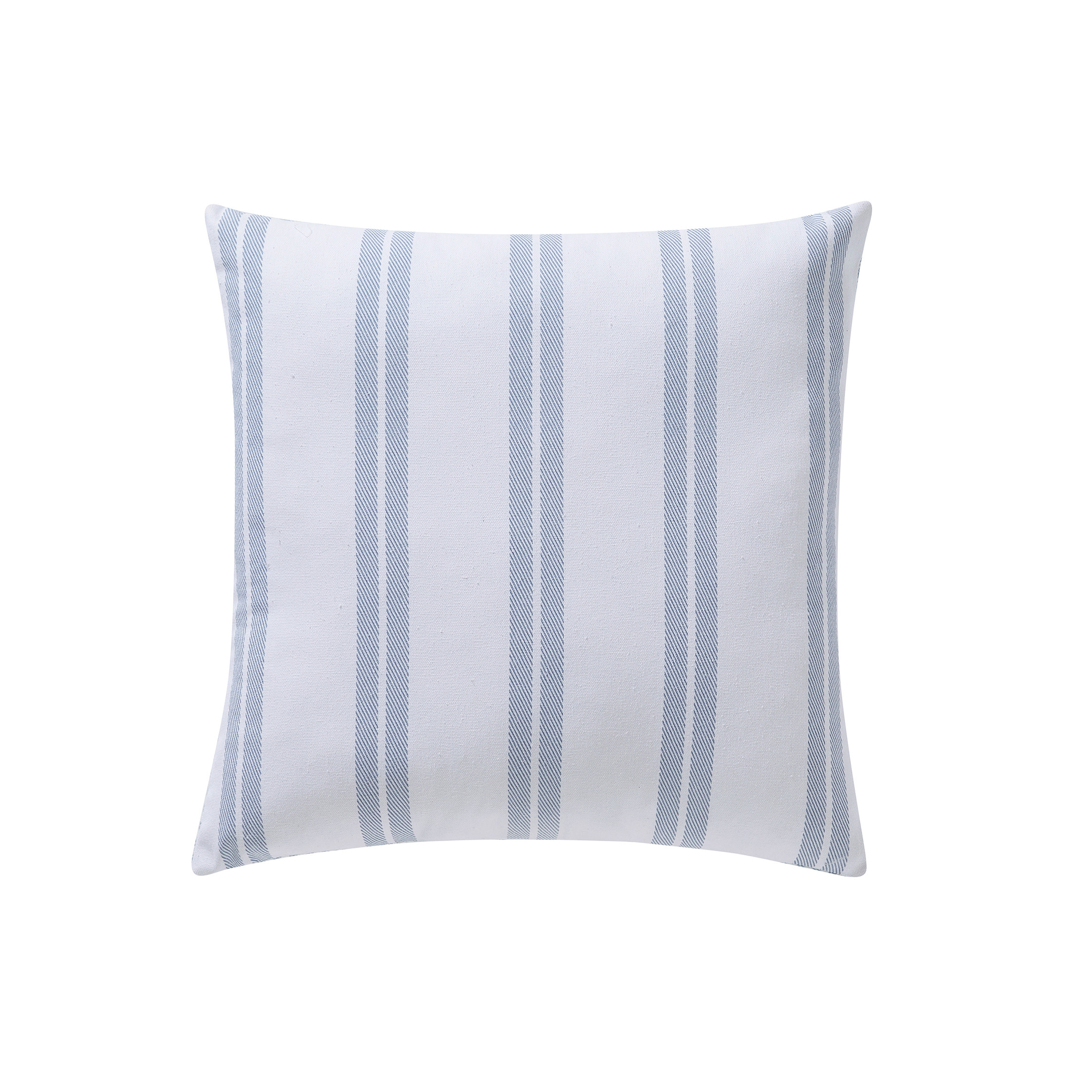 My Texas House 20" x 20" Bowie Blue Plaid Stripe Reversible Cotton-Rich Decorative Pillow | Walmart (US)