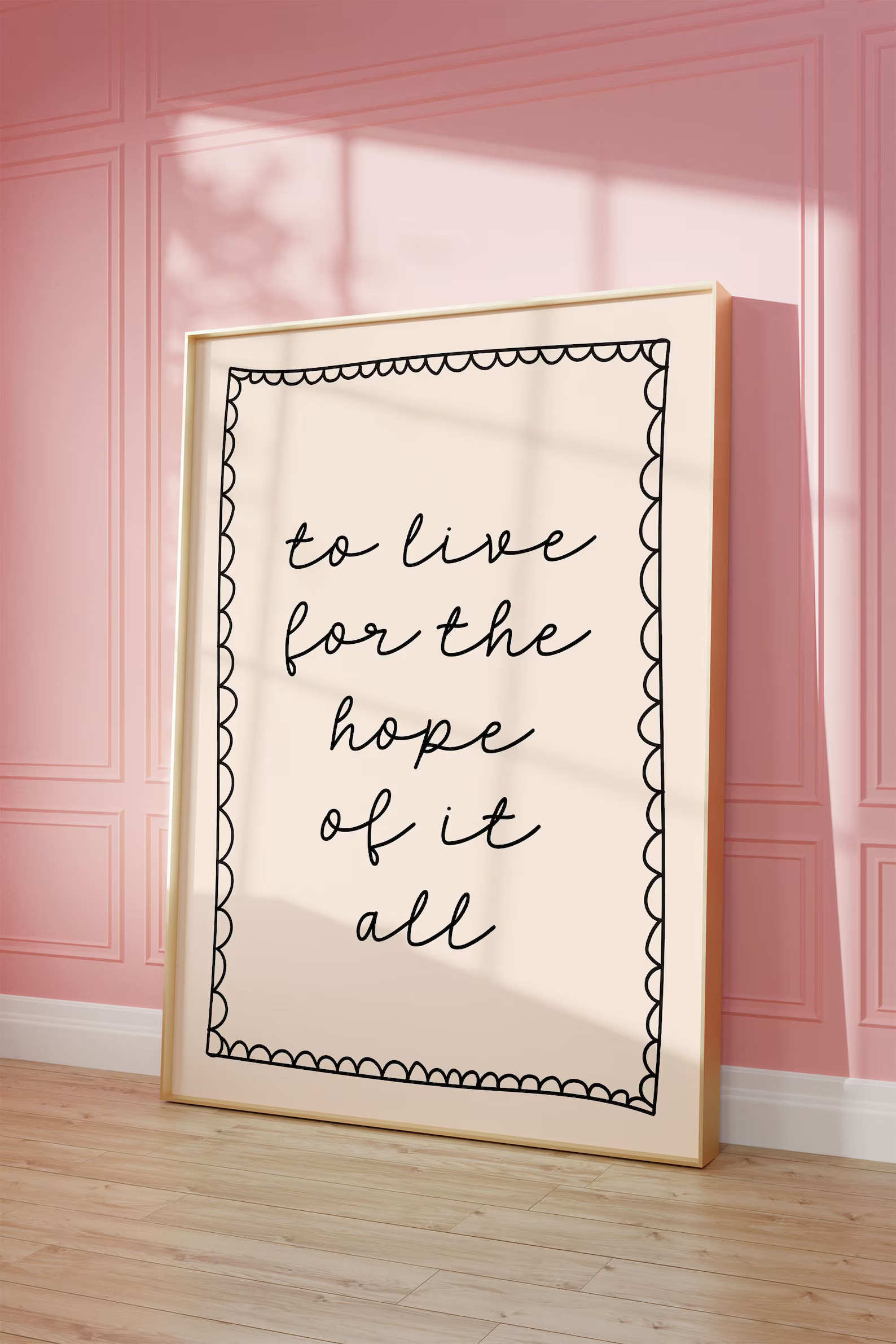 To Live for the Hope of It All Art Print Taylor Neutral Hand Drawn Home Poster, Daily Reminders A... | Etsy (US)