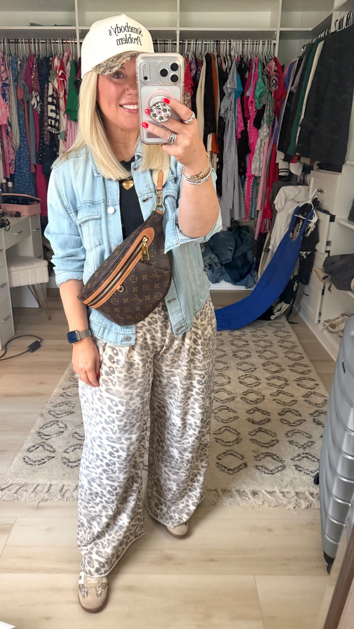 The most comfortable , wide leg, leopard print pants 

Aerie

Hat is from hallmark stores so I linked similar from Etsy 

Light weight Jean jacket is from a local boutique ; bray and em 

#LTKPetite #LTKOver40 #LTKootd