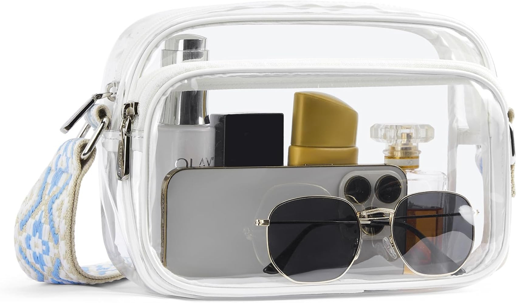 BOSTANTEN Clear Bag for Women Stadium Approved Clear Bags Small Crossbody Purse Trendy for Concer... | Amazon (US)