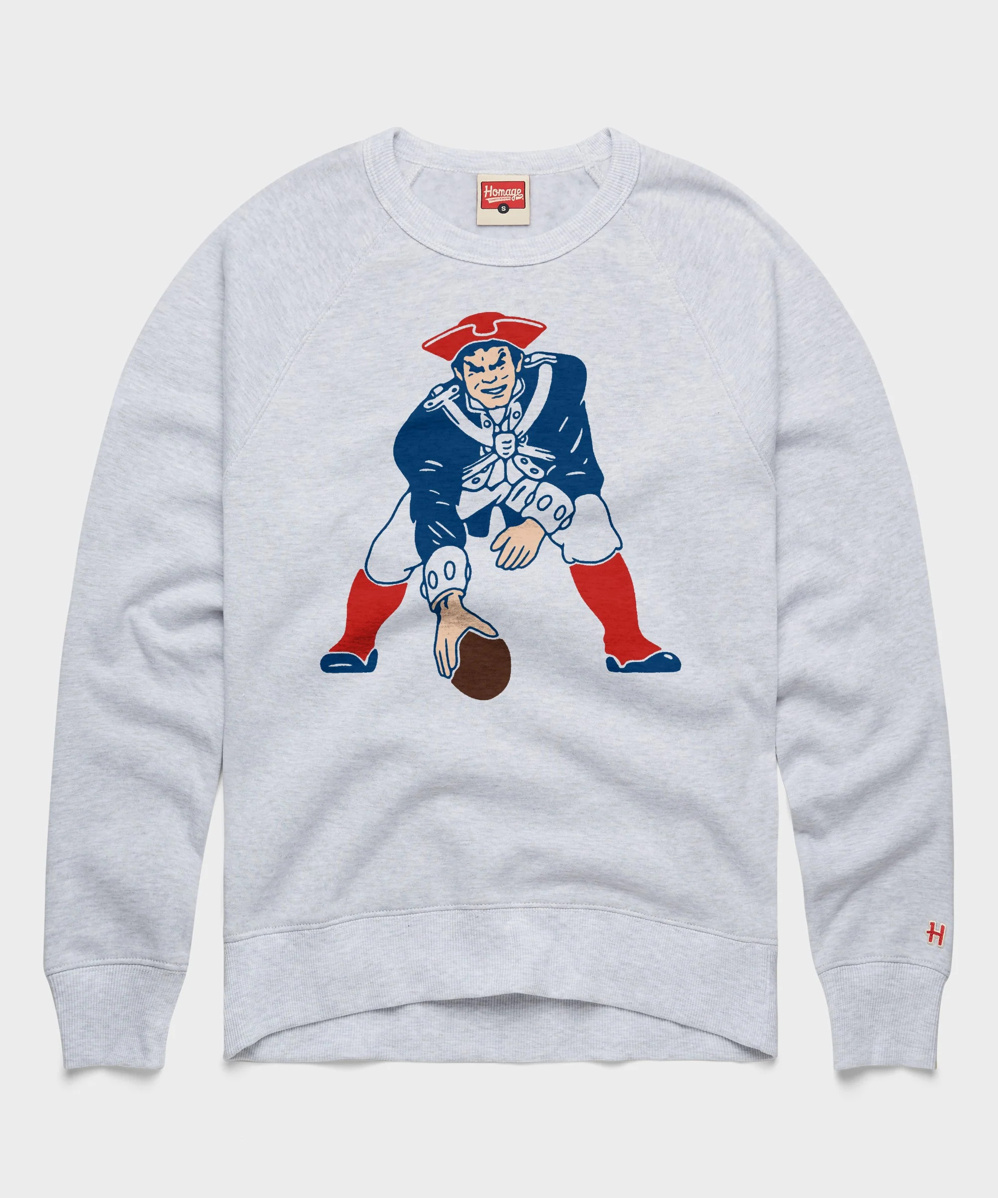 New England Patriots '79 Crewneck from Homage. | Ash Crewneck Sweatshirt |  Vintage Apparel | Homage