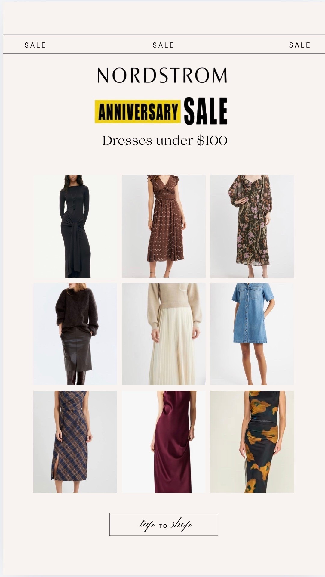 NSALE dresses under $100 #nordstrom

#LTKSeasonal #LTKWedding #LTKSaleAlert