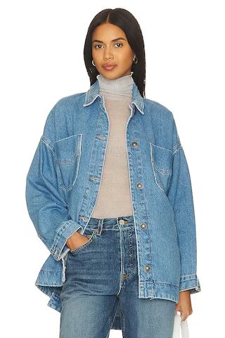 Free People x We The Free Madison City Denim Jacket in Solar Wash from Revolve.com | Revolve Clothing (Global)