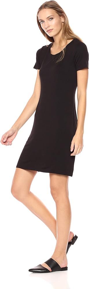 Daily Ritual Women's Jersey Short-Sleeve Scoop Neck T-Shirt Dress | Amazon (US)