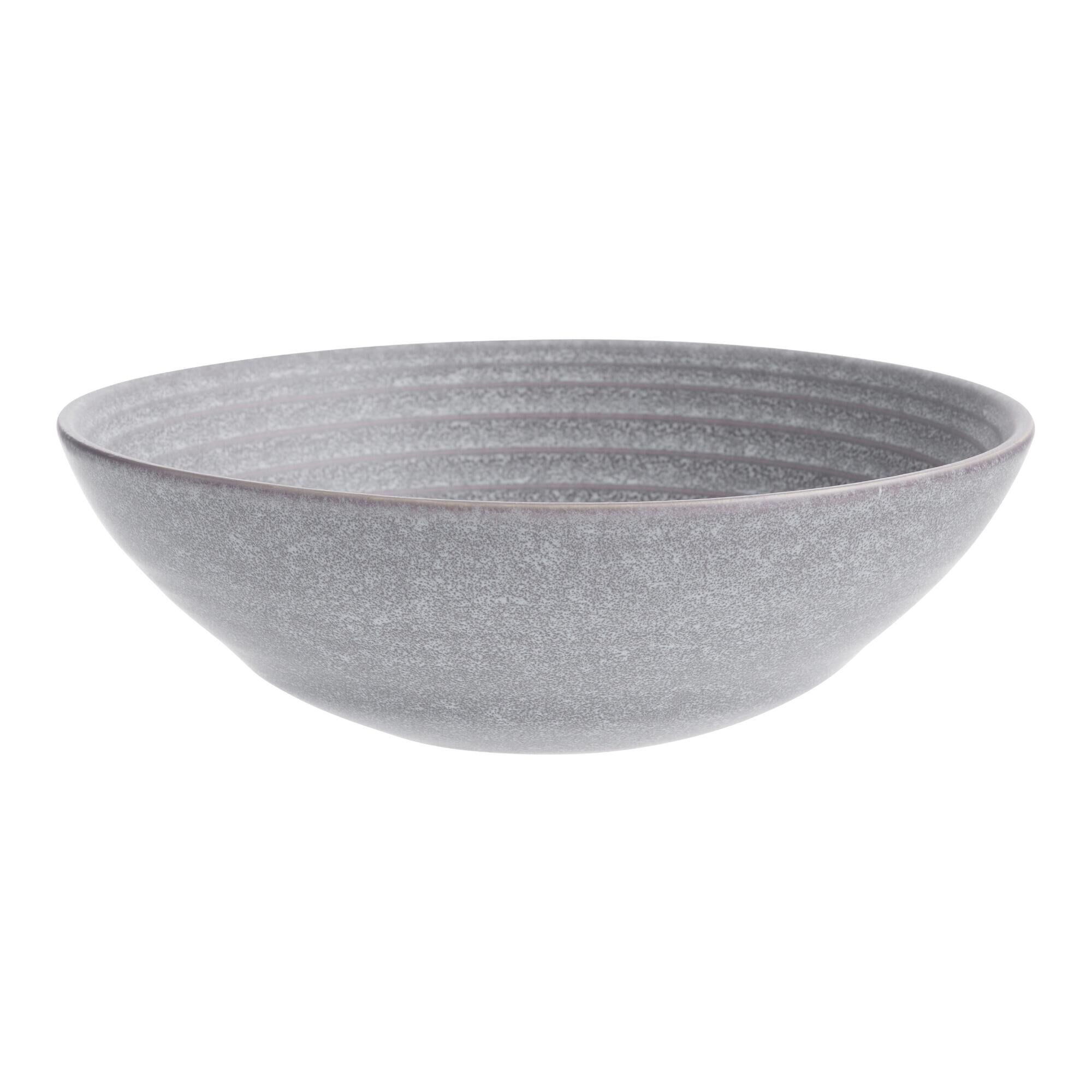 Ash Satin Gray Speckled Bowl | World Market
