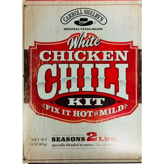 Carroll Shelby's White Chicken Chili Mix Kit, 3-Pack 3 oz. Box | Walmart (US)