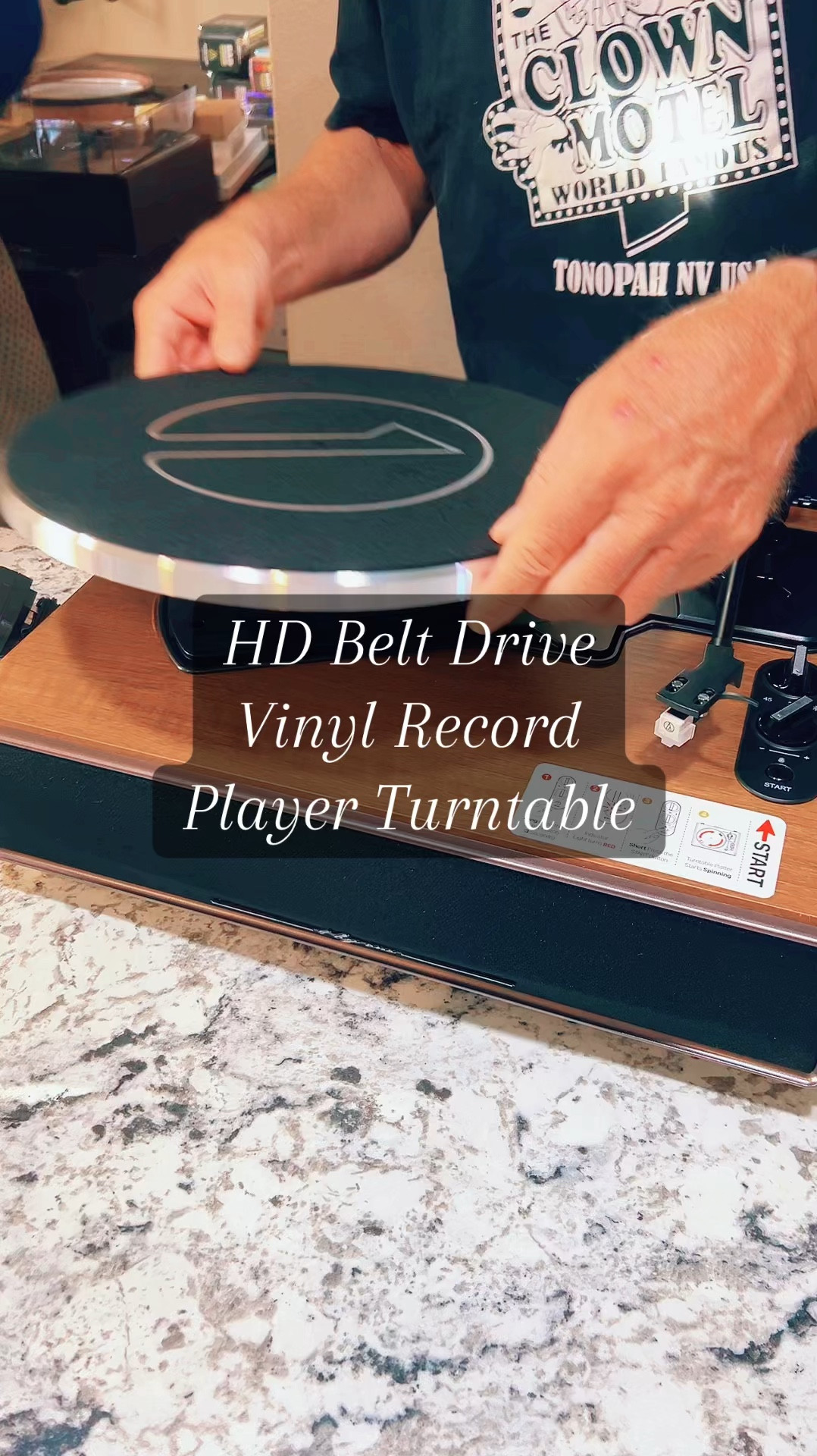 🎶 Guess what, folks! After years of hearing my fiancé’s heartfelt pleas, I finally caved and got him the ultimate gift: a High Fidelity Belt Drive Turntable with Built-in Speakers! 😍✨ This gem isn't just a treat for the ears; it’s packed with features that make it a true marvel of modern technology. 
Grab Yours Here: https://amzn.to/3Wlp1I0

It has Aux-in Functionality for those days when we want to mix it up with some playlist favorites, and get this—it’s bluetooth capable! No more messy wires or complicated setups. 🙌

Setting the mood has never been easier. With its sleek design and rich sound quality, our living room now doubles as a mini concert hall. 🎶 And the best part? It has auto shutoff! No more worries about falling asleep to our favorite vinyls and waking up to an empty spinning turntable. This turntable really does it all, making both of us happy campers.

If your partner has been dropping hints for a while, trust me, this is the way to go. Watching my fiancé’s face light up was worth every penny. 💖 Now, off to find some classic records to spin! Any recommendations? 🌟 #recordplayer #vinylrecords #musiclovers #MusicLoversUnite #records #80smusic #70smusic #giftsforhim #GiftsForDad #giftsformen #amazontech #amazonhomefinds #founditonamazon #amazonfind #amazonfinds2024 #amazonfinds

#LTKHome #LTKStyleTip #LTKVideo