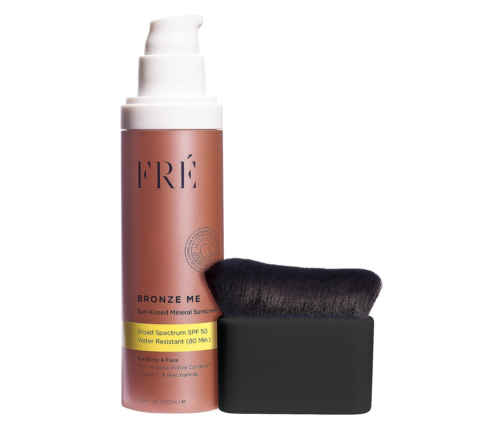 FRE Bronze Me Body SPF 50 Sunscreen w/ Brush | QVC
