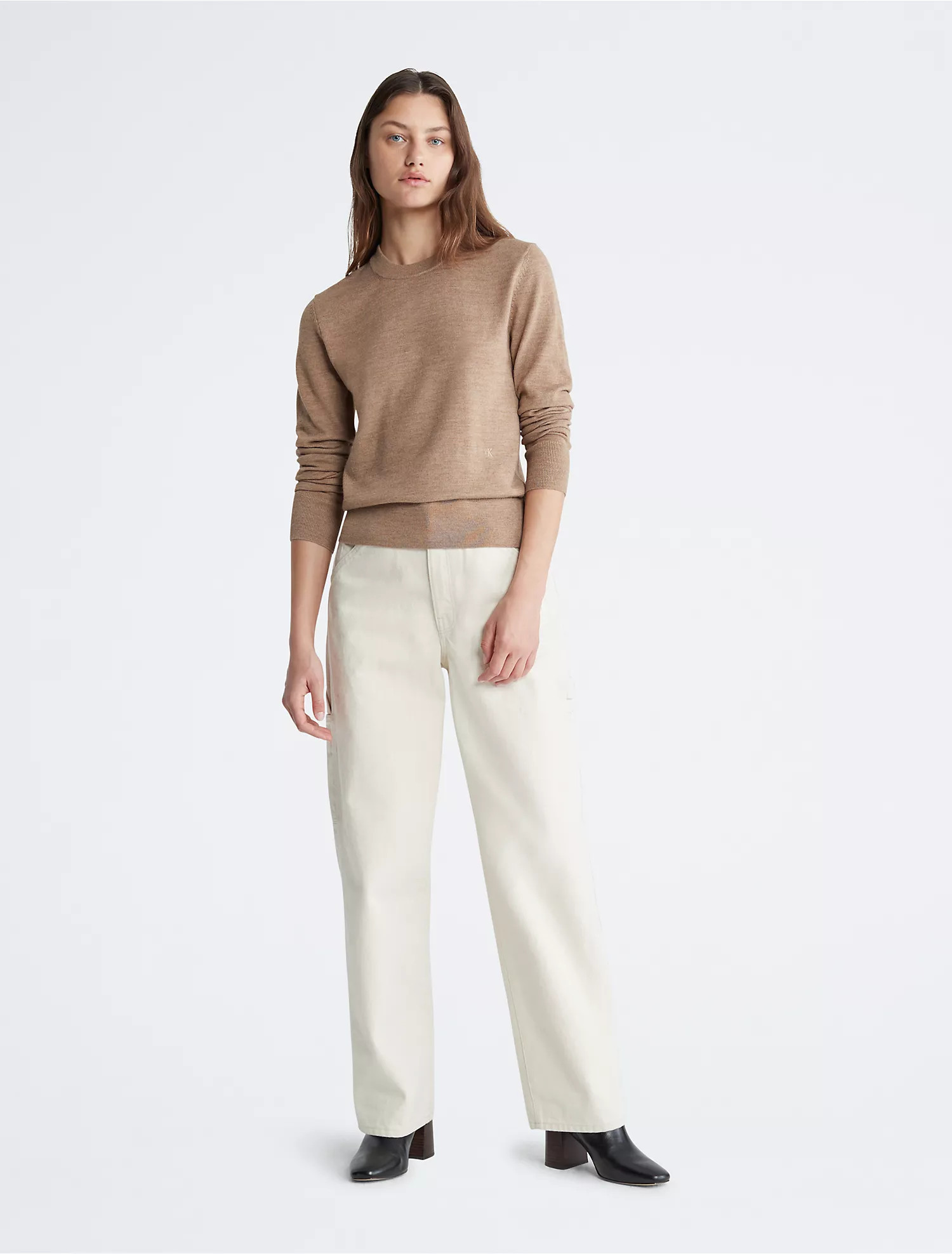 Extra Fine Merino Blend Crewneck Sweater | Calvin Klein | Calvin Klein (US)