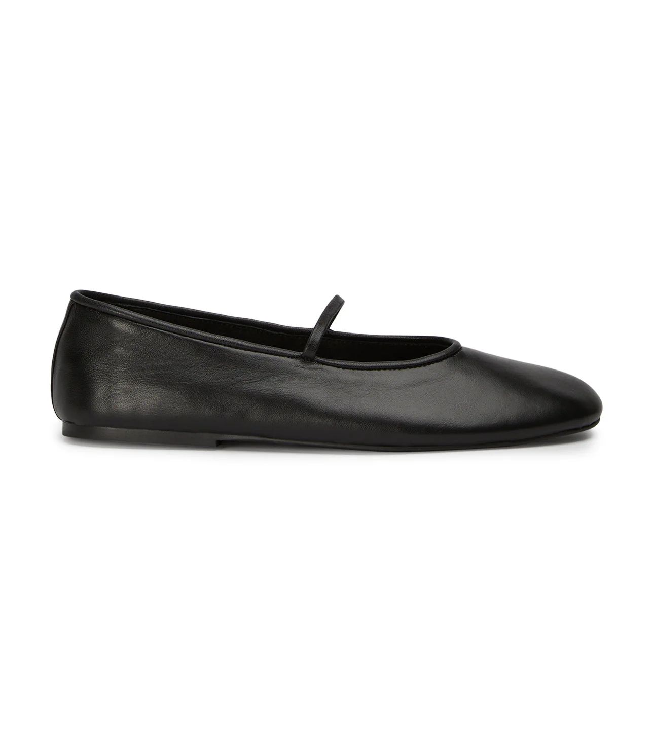 Martinez Black Nappa Flats | Tony Bianco US