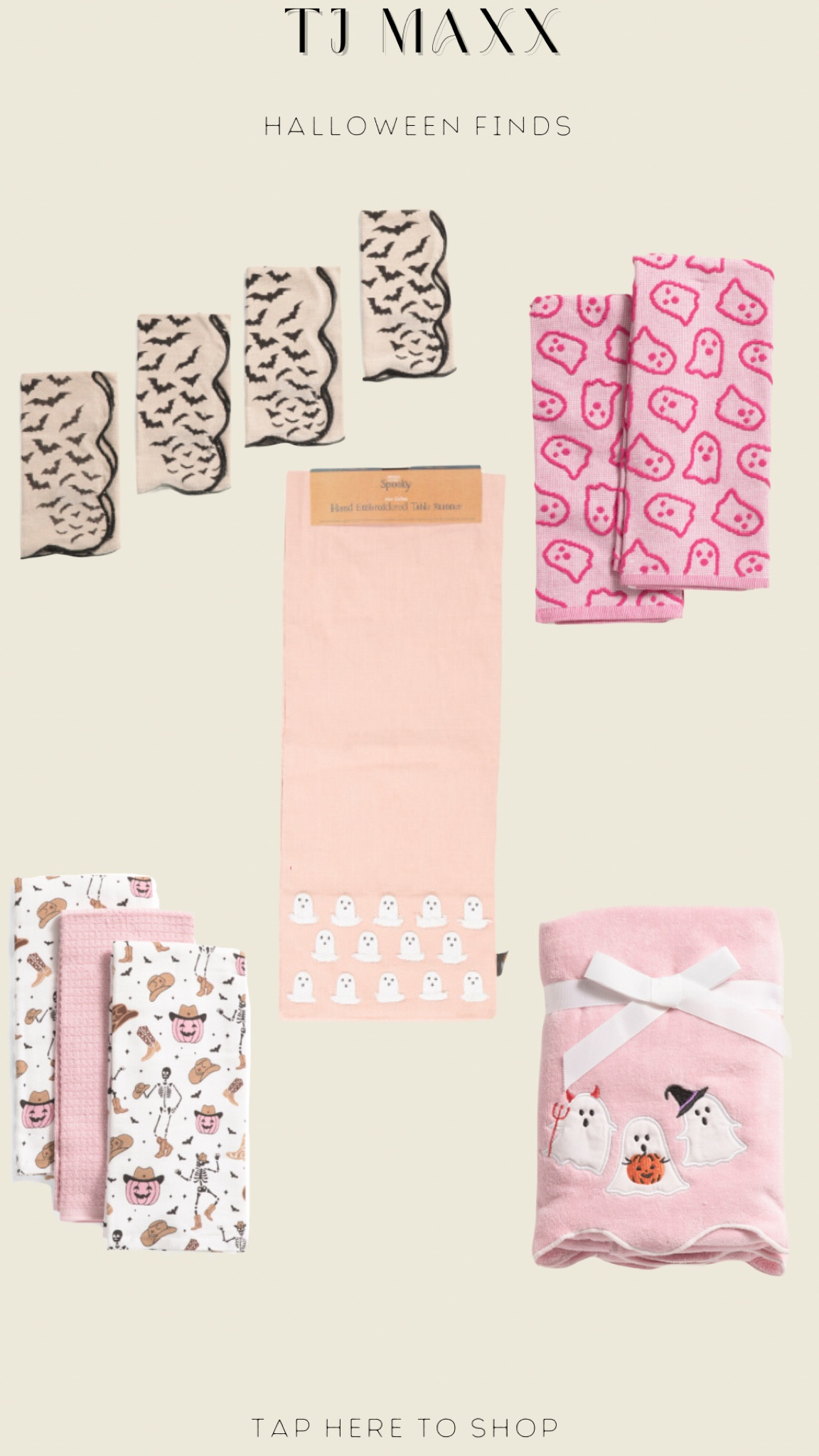 Halloween finds, Halloween towels, pink Halloween, tj maxx 

#LTKHome #LTKSeasonal #LTKFallSale