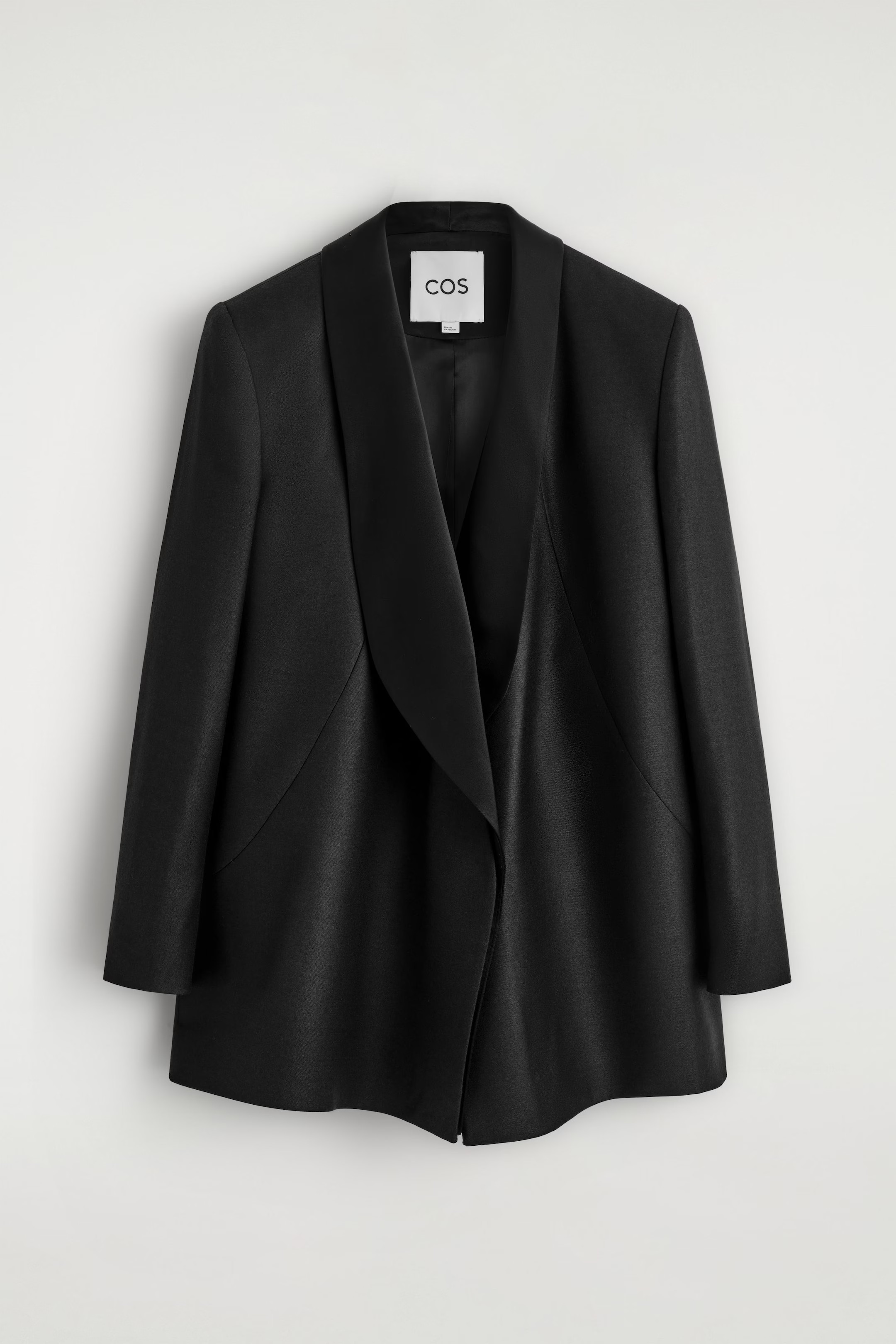 WOOL-SATIN TUXEDO BLAZER - BLACK | COS GB | COS UK