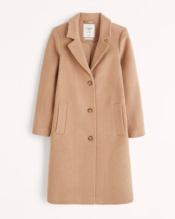 Women's Elevated Dad Coat | Women's Coats & Jackets | Abercrombie.com | Abercrombie & Fitch (US)