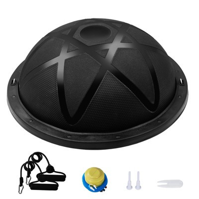 NAYSAYE 23 Inch Half Exercise Ball Trainer Balance Ball with Resistance Bands and Pump 660 LBS Capacity Stability Trainer for Home Gym, Black | Target
