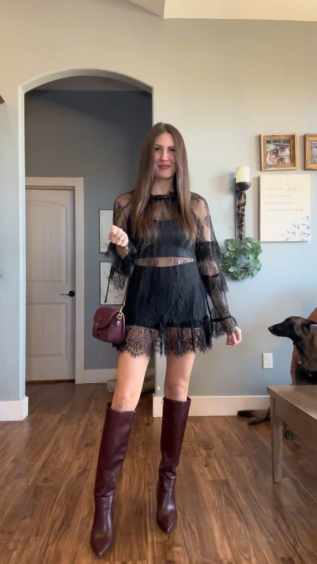 Obsessed with this date night outfit! 
All you get is the sheer dress. You get to choose what to wear underneath  

#LTKootd #LTKFindsUnder50