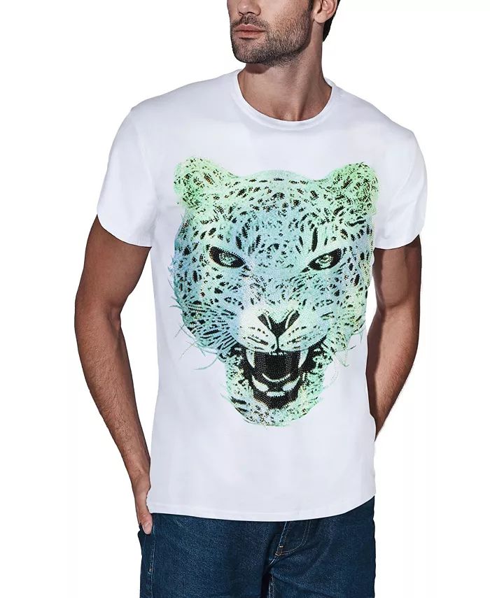 X-Ray Men's Neon Tiger Rhinestone T-shirt & Reviews - T-Shirts - Men - Macy's | Macys (US)