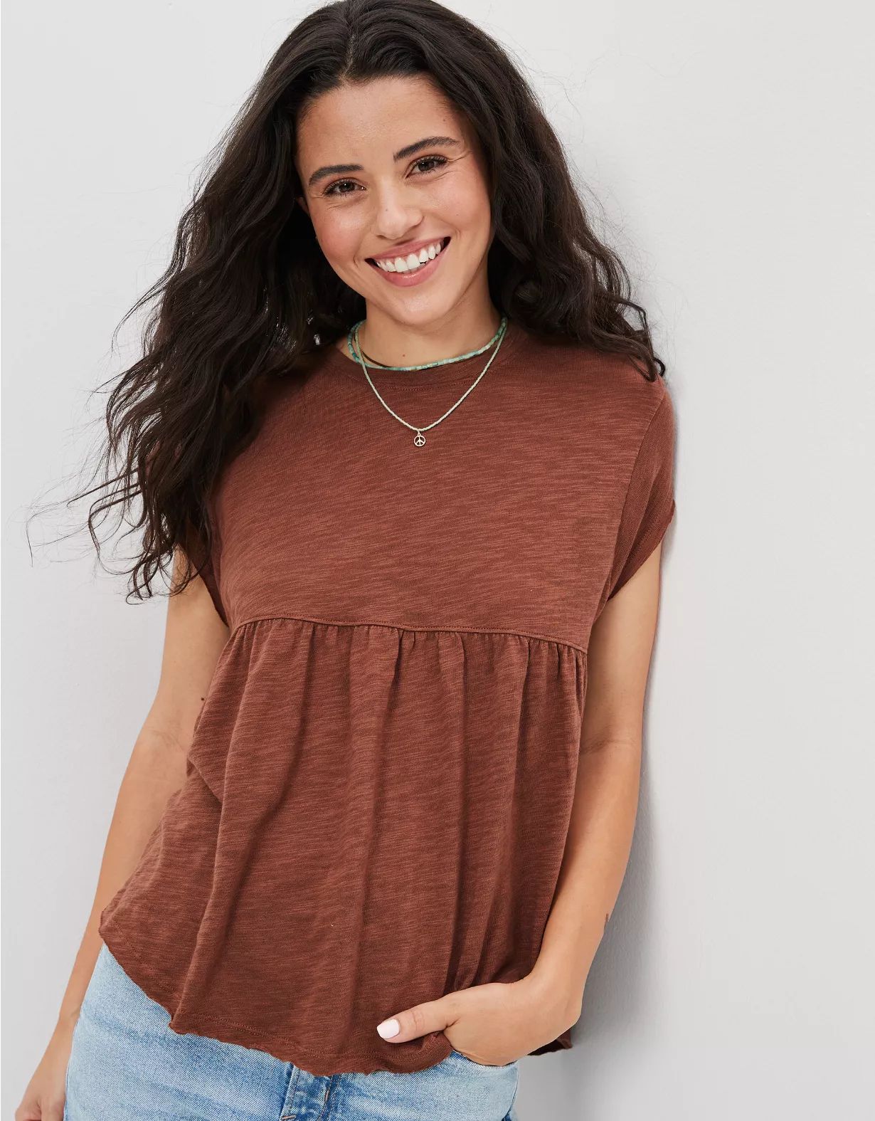 AE Oversized Peasant Tee | American Eagle Outfitters (US & CA)