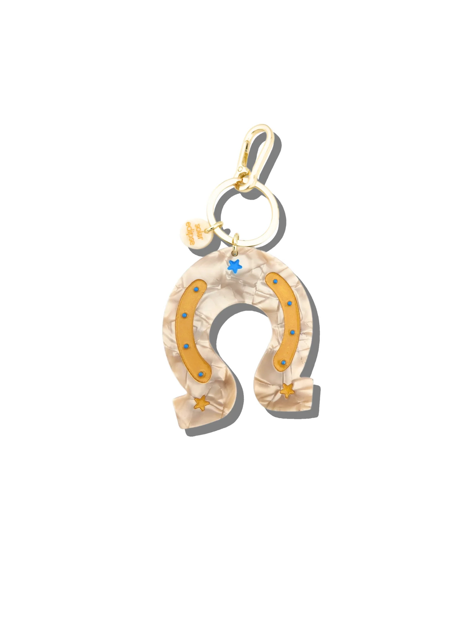 Hand-Painted Lucky Horseshoe Bag Charm + Keychain | Jones & Daughters