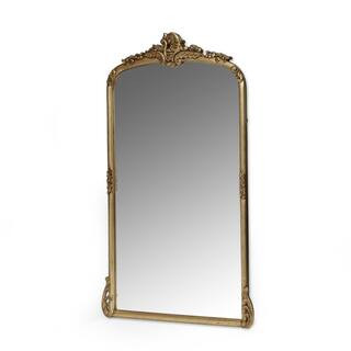 Noble House Devries 36 in. x 58 in. Classic Rectangle Framed Decorative Mirror Antique Gold Over ... | The Home Depot