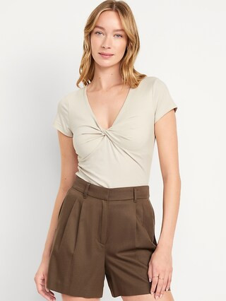 Fitted Twist-Front Top | Old Navy (US)