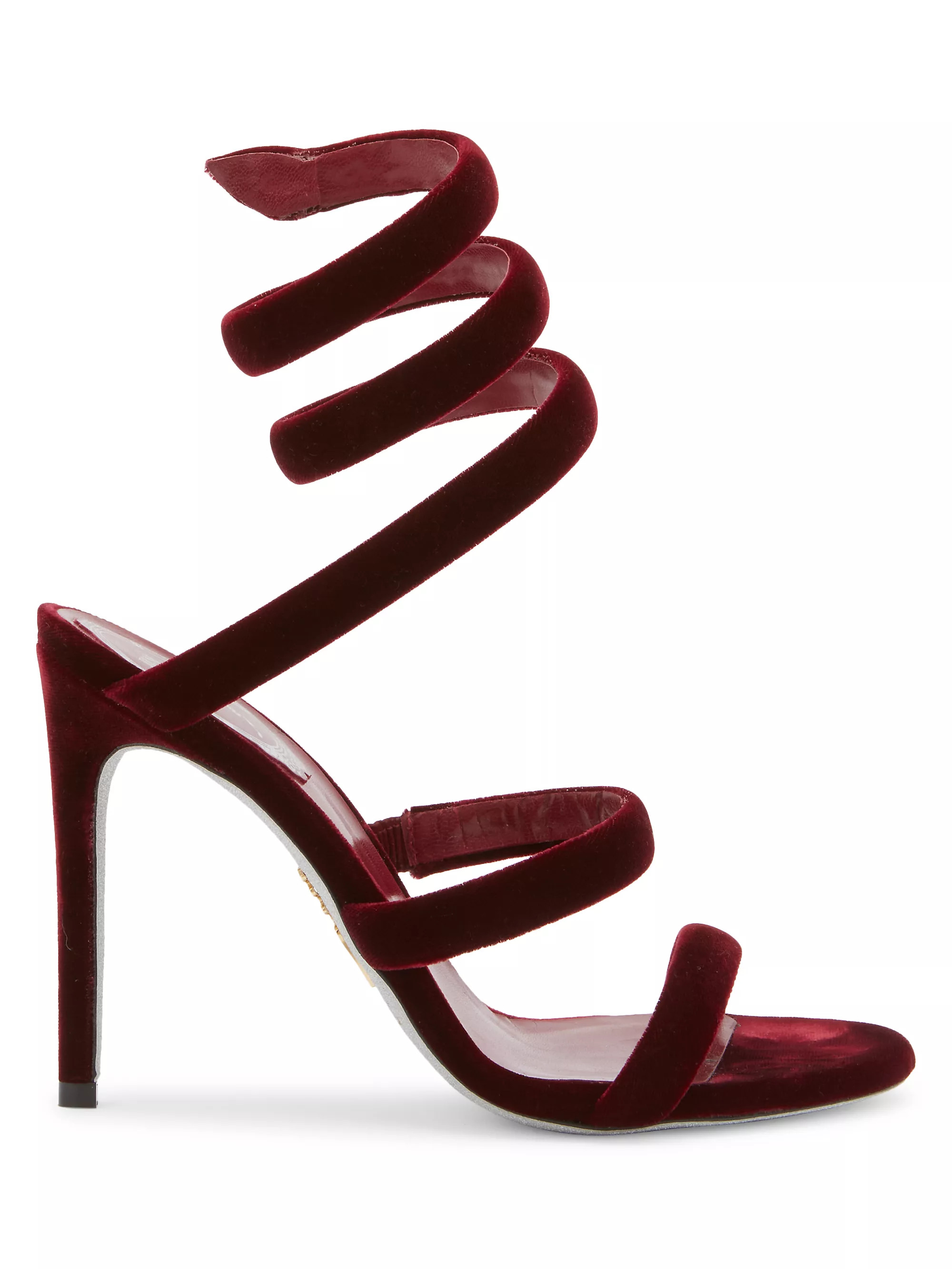 Cleo 105MM Velvet Wrap Stiletto Sandals | Saks Fifth Avenue