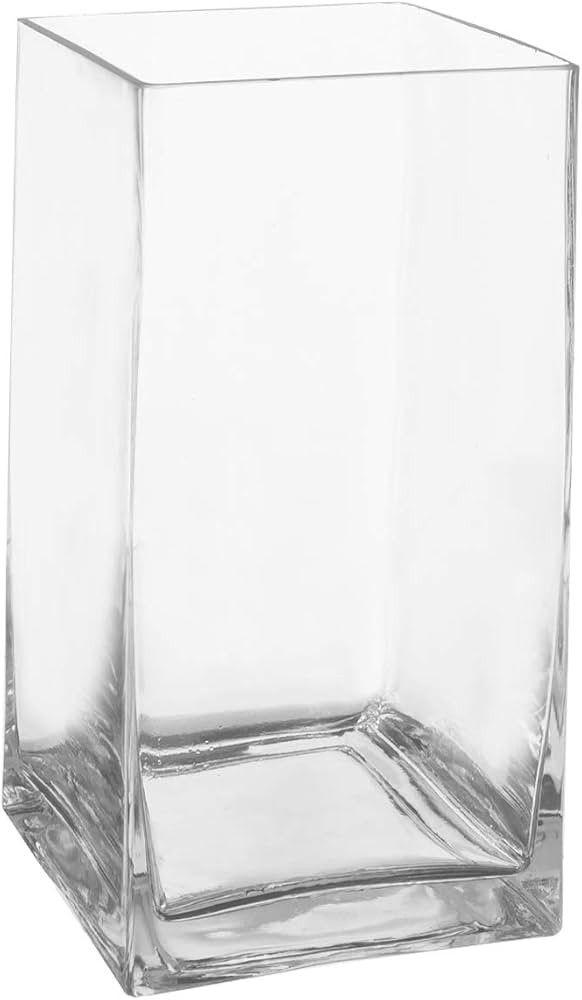 Royal Imports Flower Glass Vase Decorative Centerpiece for Home or Wedding - Tall Rectangle Shape... | Amazon (US)
