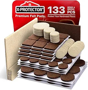 Felt Furniture Pads X-PROTECTOR 133 PCS Premium Furniture Pads - Felt Pads Furniture Feet Best Wo... | Amazon (US)
