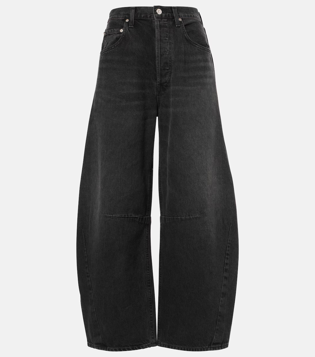 Horseshoe mid-rise barrel-leg jeans | Mytheresa (US/CA)