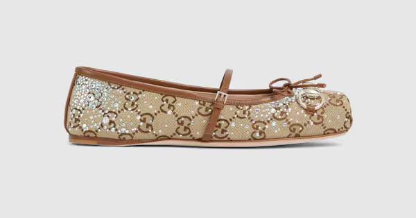Gucci Women's GG crystal Gucci Horsebit ballet flat | Gucci (US)