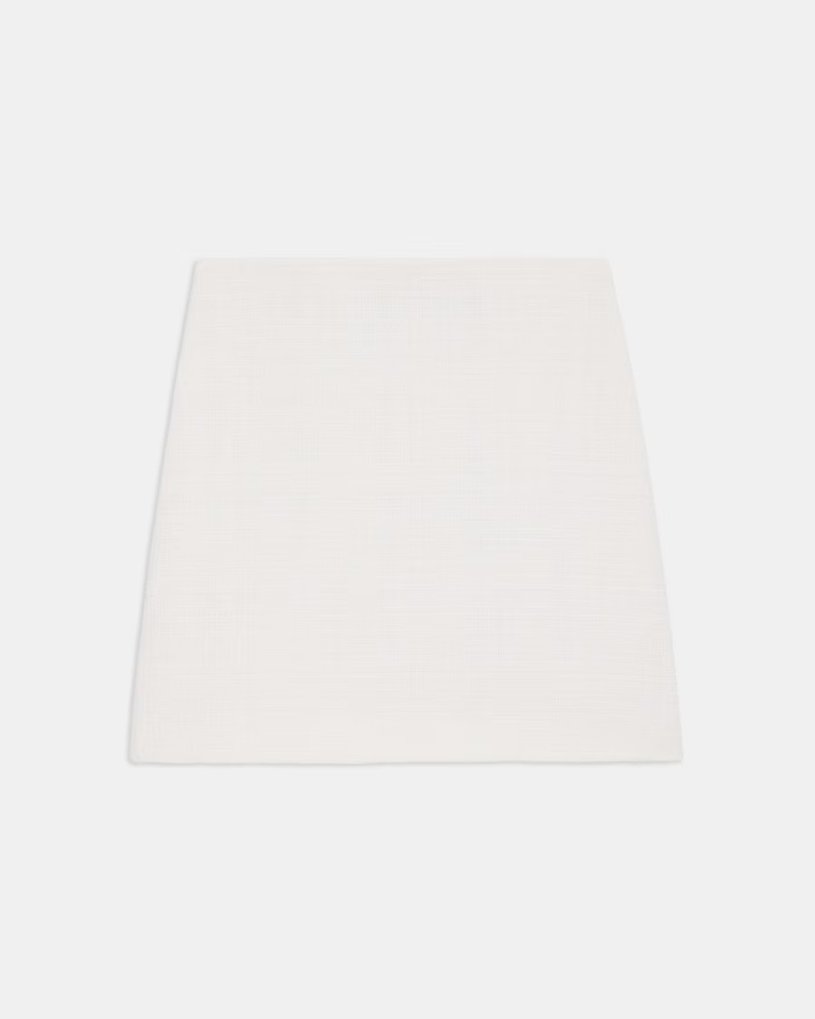 Cotton Tweed High-Waisted Mini Skirt | Theory | Theory UK