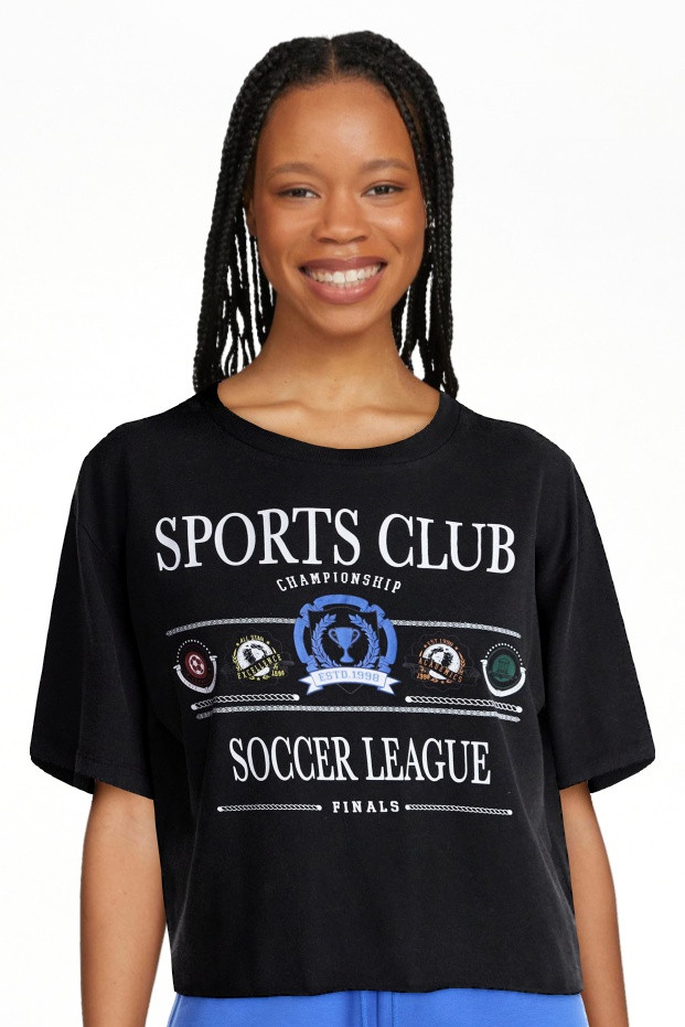 No Boundaries Boxy Cropped Graphic Tee, Women's and Women's Plus XXS-4X | Walmart (US)