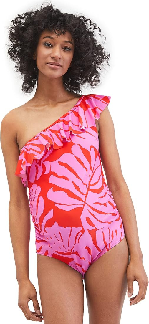 Motherhood Maternity Women's Beach Bump Maternity One Piece Swimsuit UPF 50+ Pregnancy Swimwear | Amazon (US)