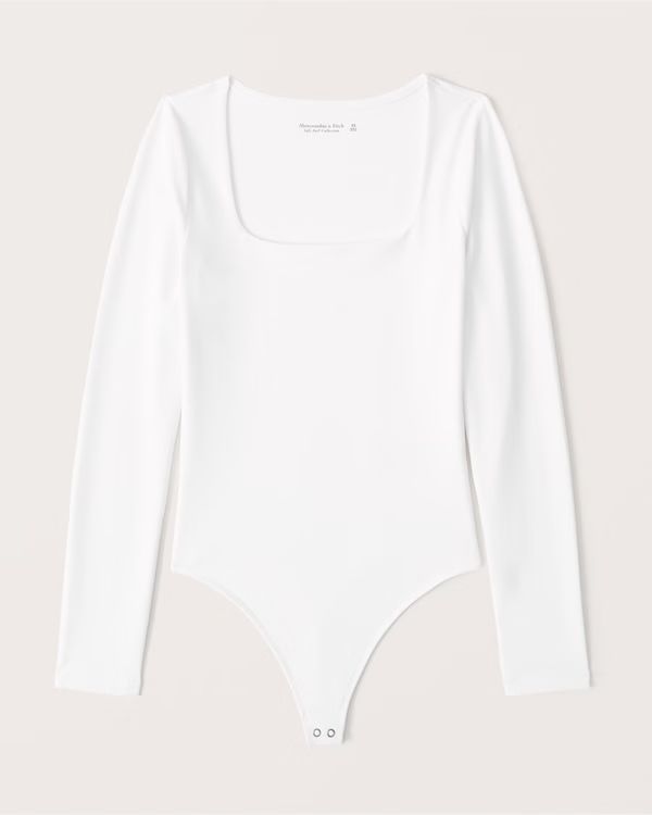 Long-Sleeve Seamless Squareneck Bodysuit | Abercrombie & Fitch (US)